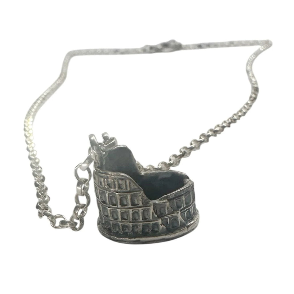 Sterling Silver Pendant – Handcrafted Roman Colosseum Design