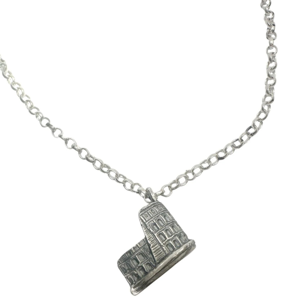 Sterling Silver Pendant – Handcrafted Roman Colosseum Design