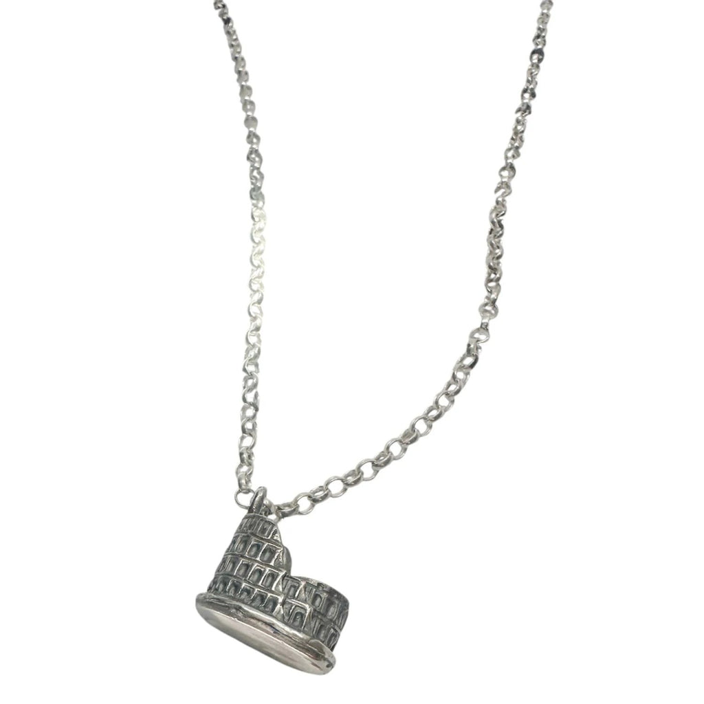 Sterling Silver Pendant – Handcrafted Roman Colosseum Design