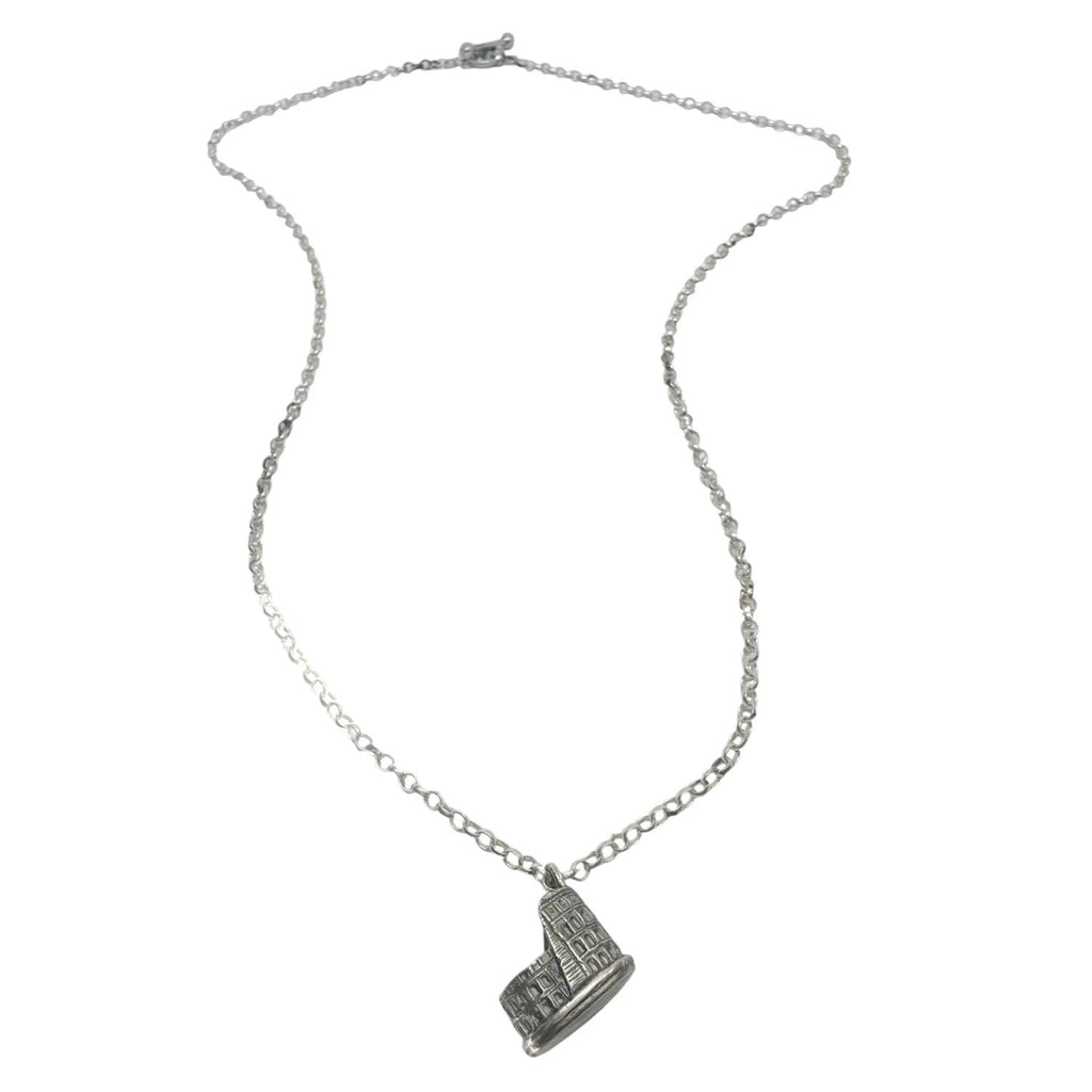 Sterling Silver Pendant – Handcrafted Roman Colosseum Design