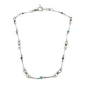 Sterling Silver Necklace – Handcrafted with Garnet & Turquoise by Tg-Jewellery By Tamara Gervasio (sterling-silver-necklace-with-garnet-turquoise-beads-one-of-a-kind)
