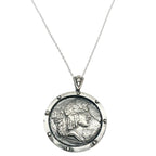 Sterling Silver Coin Pendant – Hand-Carved Classical Design by Tg-Jewellery By Tamara Gervasio (ancient-coin-pendant-necklace-hand-carved-sterling-silver)