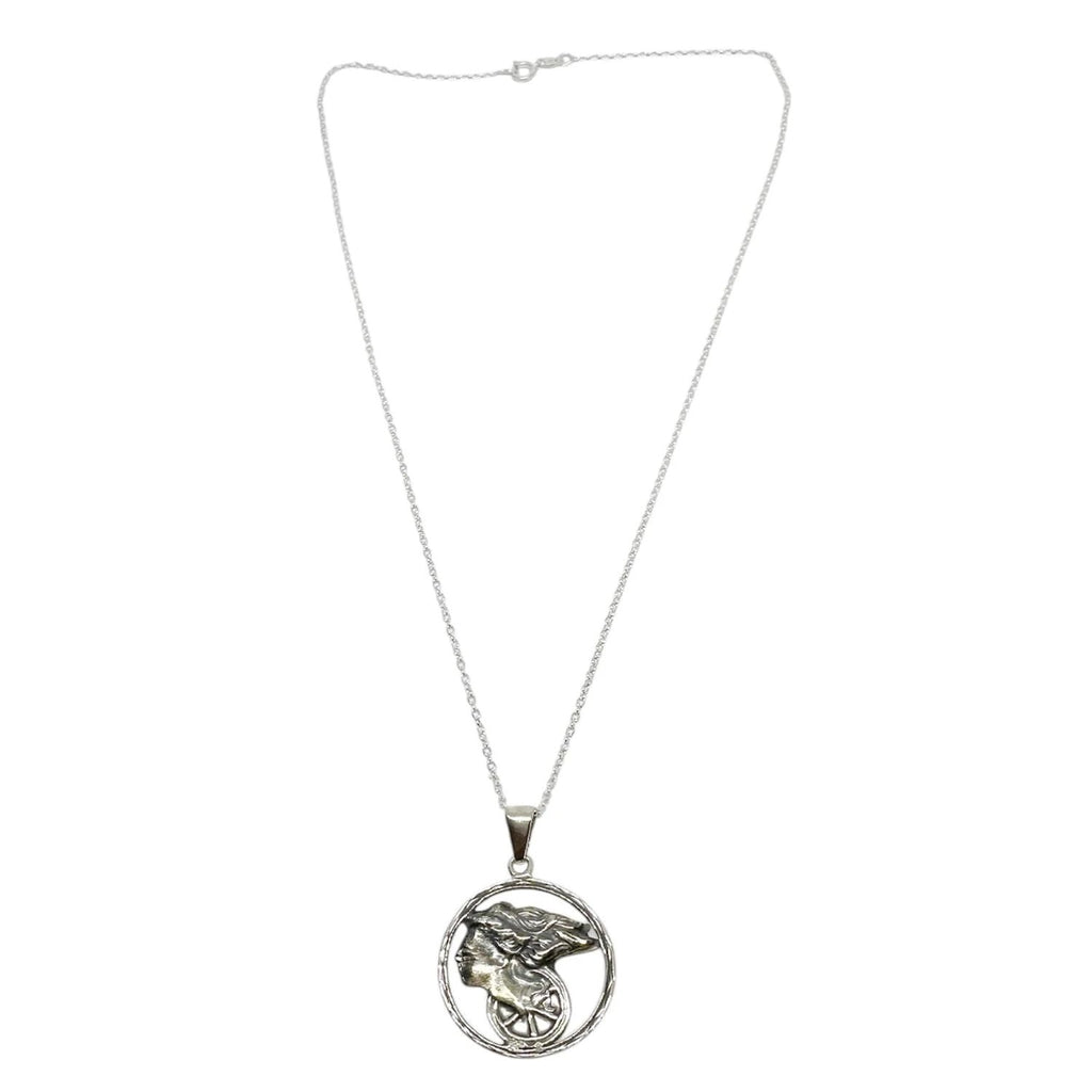 Goddess Necklace – Handcrafted Fortune Pendant in Sterling Silver by Tg-Jewellery By Tamara Gervasio (goddess-of-fortune-pendant-necklace-sterling-silver)