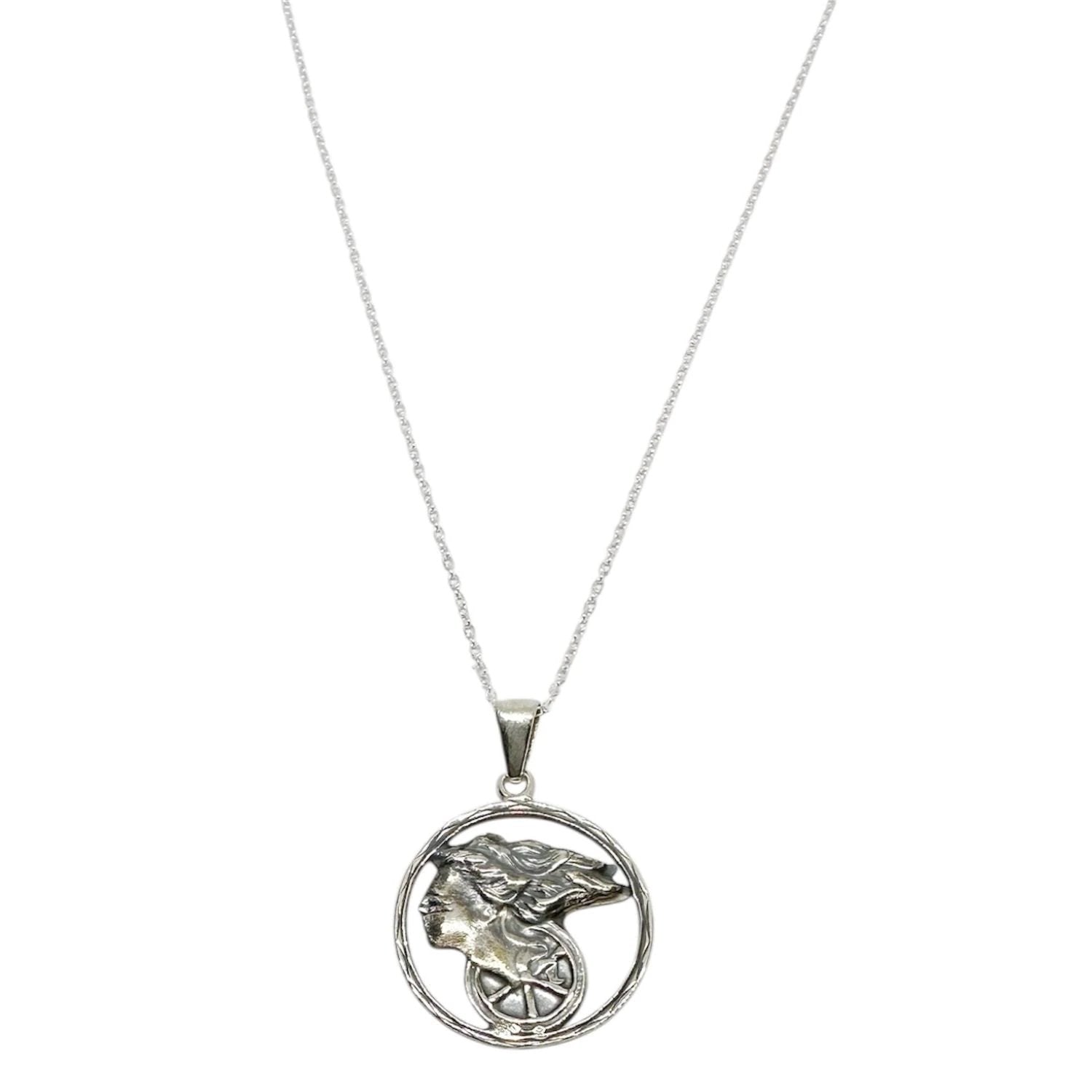 Goddess Necklace – Handcrafted Fortune Pendant in Sterling Silver by Tg-Jewellery By Tamara Gervasio (goddess-of-fortune-pendant-necklace-sterling-silver)