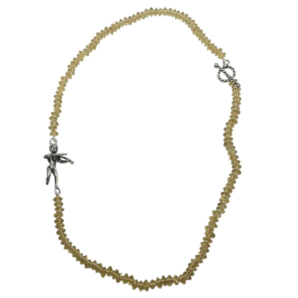 Sterling Silver Necklace – Handcrafted Cherub Violinist Pendant by Tg-Jewellery By Tamara Gervasio (cherub-serenade-necklace-handcrafted-sterling-silver-glass-beads)