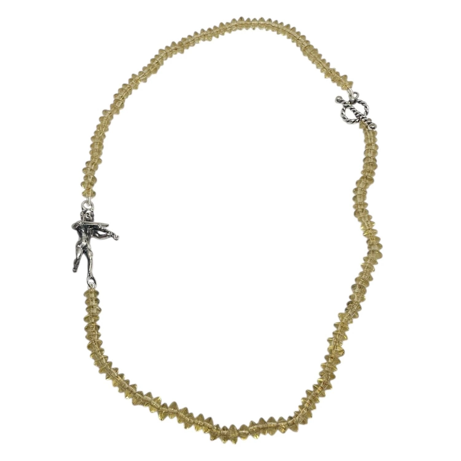 Sterling Silver Necklace – Handcrafted Cherub Violinist Pendant by Tg-Jewellery By Tamara Gervasio (cherub-serenade-necklace-handcrafted-sterling-silver-glass-beads)