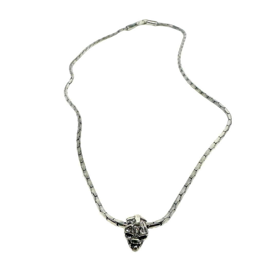 Sterling Silver Skull Necklace – Japanese Artisan Design