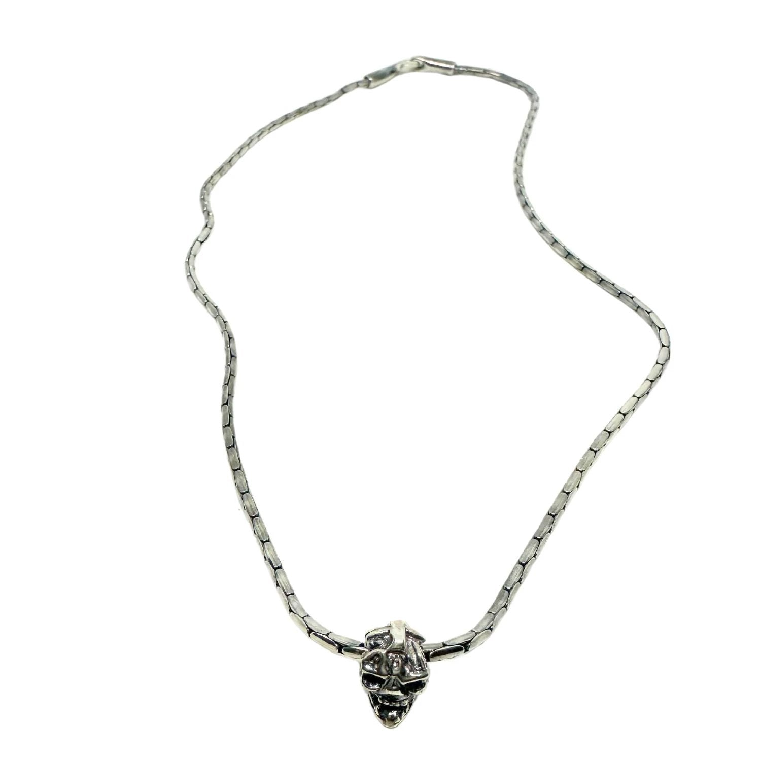 Sterling Silver Skull Necklace – Japanese Artisan Design