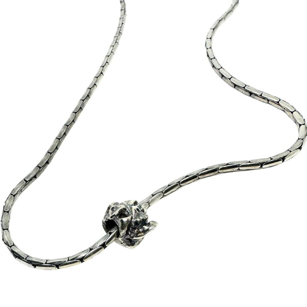 Sterling Silver Skull Necklace – Japanese Artisan Design