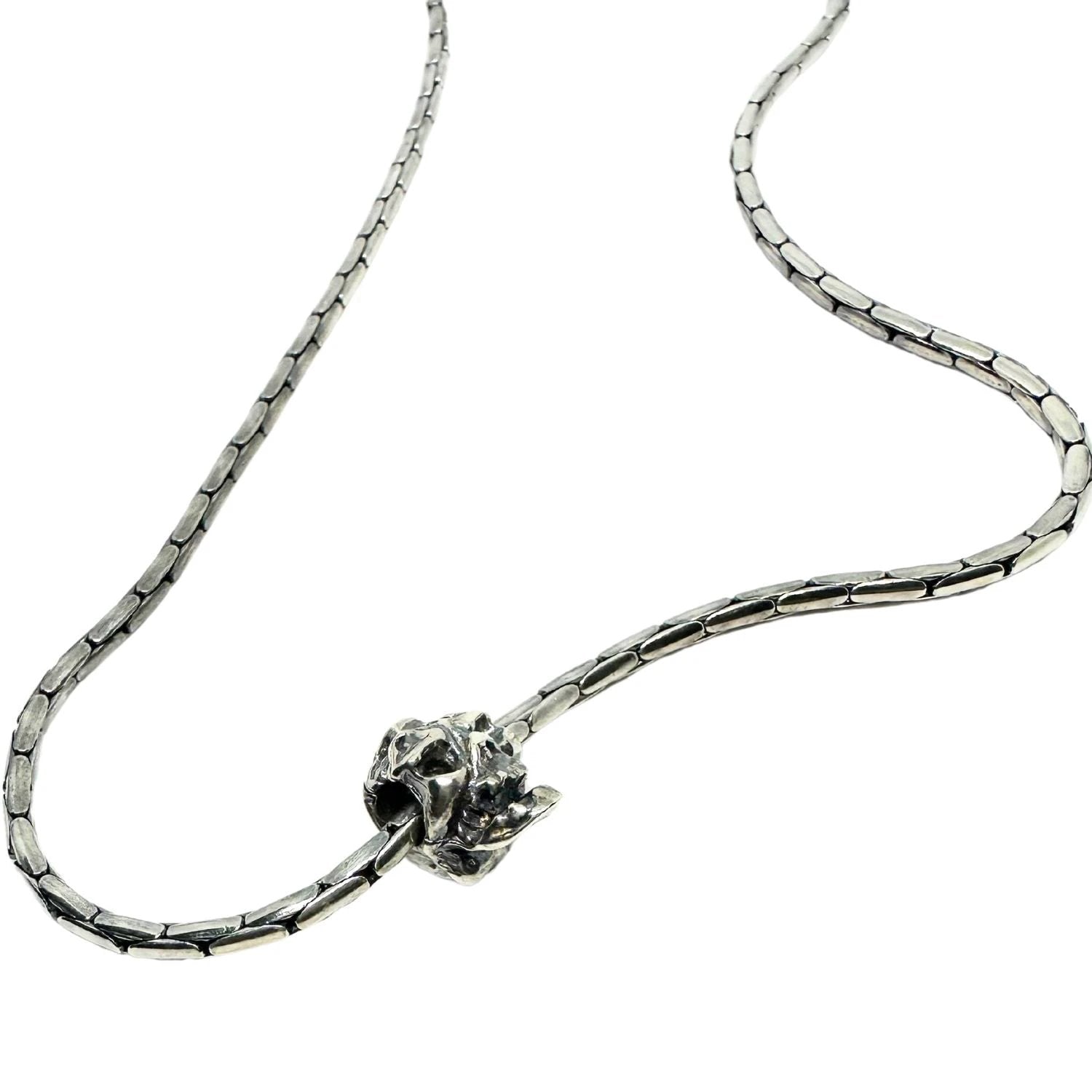 Sterling Silver Skull Necklace – Japanese Artisan Design