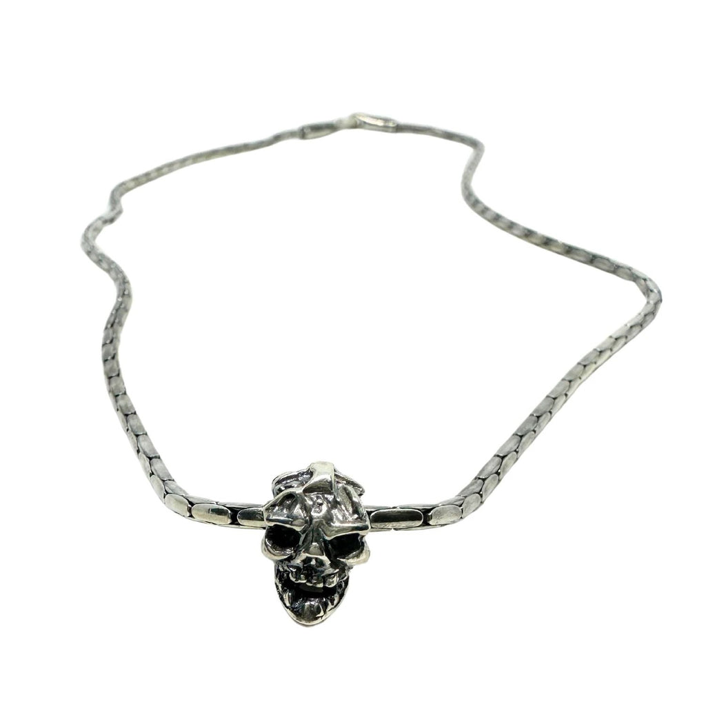 Sterling Silver Skull Necklace – Japanese Artisan Design