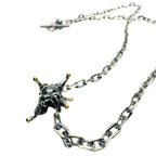 Skull Necklace - Handcrafted Sterling Silver Gothic Statement Piece
