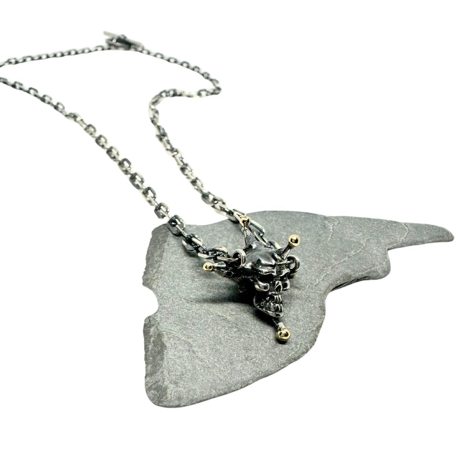 Skull Necklace - Handcrafted Sterling Silver Gothic Statement Piece