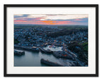 Padstow Print - Festive Harbour Dusk Giclee Art by Cornwall Prints (christmas-dusk-over-padstow-harbour)