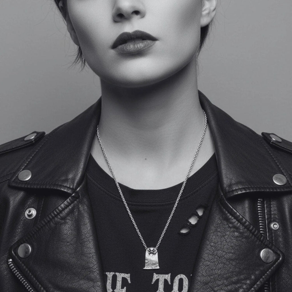 Sterling Silver Skull Necklace - Handcrafted Gothic Statement Piece by Tg-Jewellery By Tamara Gervasio (skeleton-grave-spiga-chain-necklace-in-sterling-silver-925-38cm)