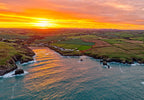 Cornwall Wall Art – Porthcothan Bay Autumn Light Giclee Print by Cornwall Prints (autumn-sunrise-porthcothan-bay)