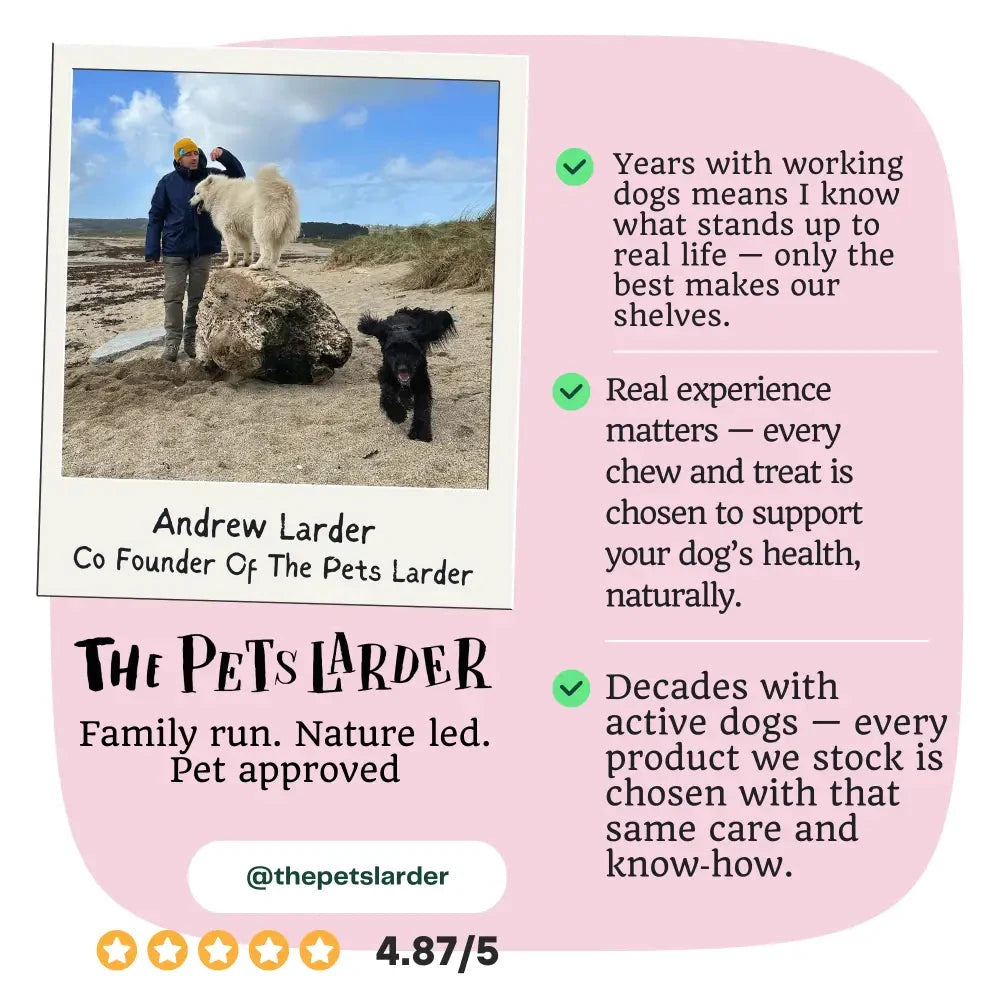 Natural Dog Chews – Pork Crackling Sticks for Happy Healthy Dogs by The Pets Larder (pork-crackling-stick-natural-meat-chew-for-dogs)