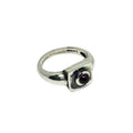 Handmade Sterling Silver Ring - The Cube with Gemstone Choice by Tg-Jewellery By Tamara Gervasio (the-cube-ring-handmade-ring-in-sterling-silver)