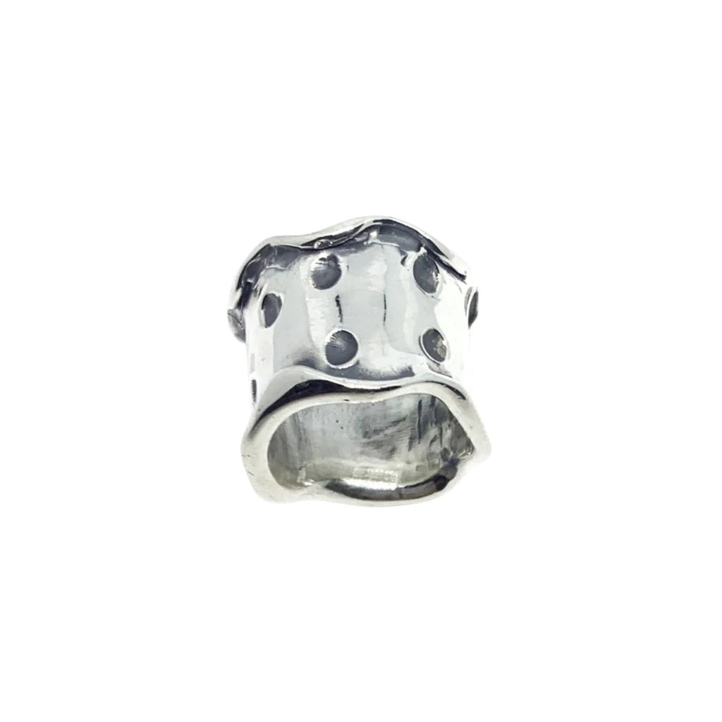 Chunky Silver Ring – Handcrafted Statement Piece by Tg-Jewellery By Tamara Gervasio (plain-chunky-dot-ring-one-of-a-kind)