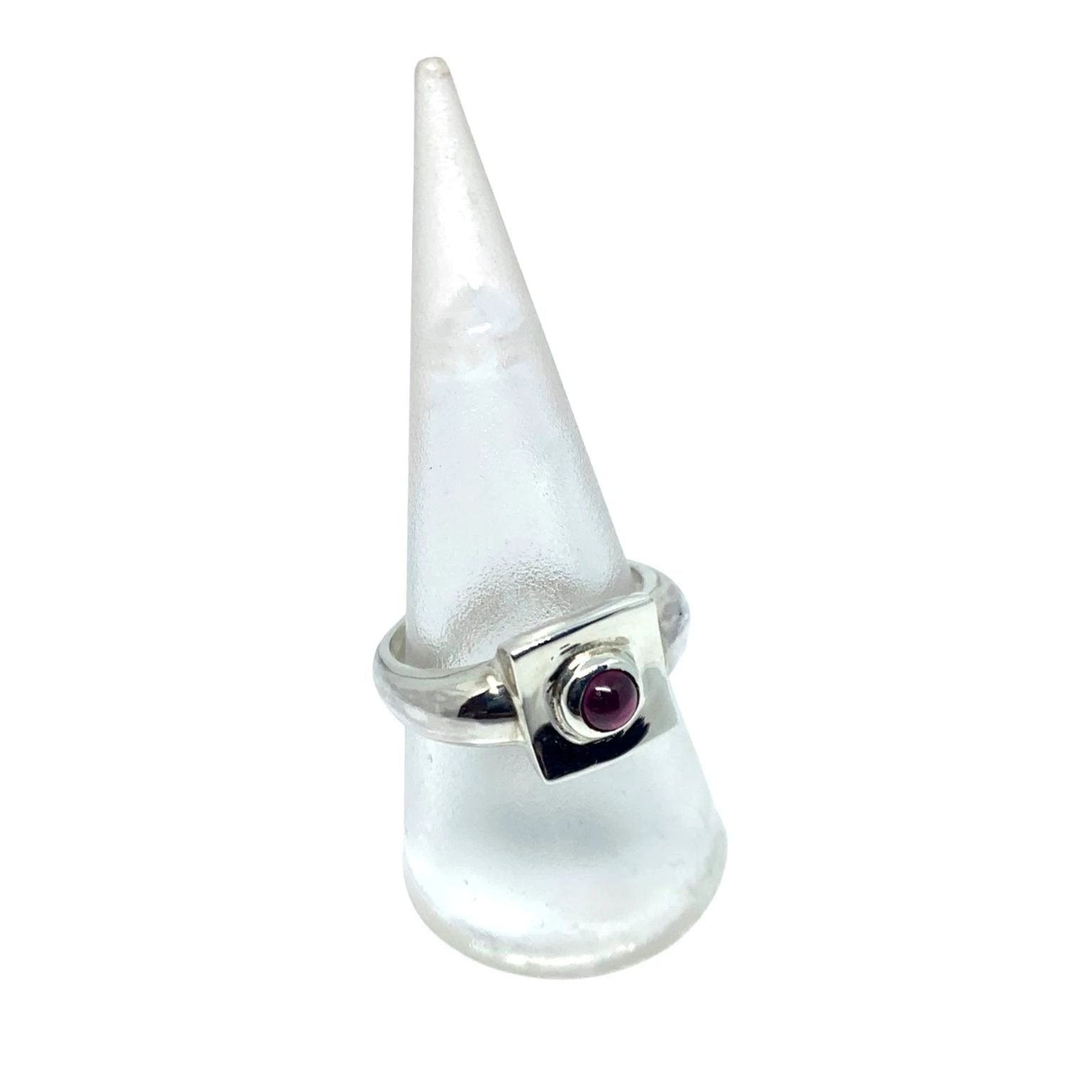 Handmade Sterling Silver Ring - The Cube with Gemstone Choice by Tg-Jewellery By Tamara Gervasio (the-cube-ring-handmade-ring-in-sterling-silver)
