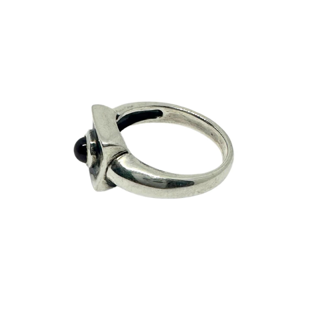 Handmade Sterling Silver Ring - The Cube with Gemstone Choice by Tg-Jewellery By Tamara Gervasio (the-cube-ring-handmade-ring-in-sterling-silver)