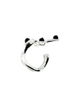 Snake Ring – Handcrafted Sterling Silver with Satin Onyx Beads by Tg-Jewellery By Tamara Gervasio (snake-ring-with-satin-onyx-beads-sterling-silver-925-one-of-a-kind)