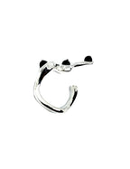 Snake Ring – Handcrafted Sterling Silver with Satin Onyx Beads by Tg-Jewellery By Tamara Gervasio (snake-ring-with-satin-onyx-beads-sterling-silver-925-one-of-a-kind)