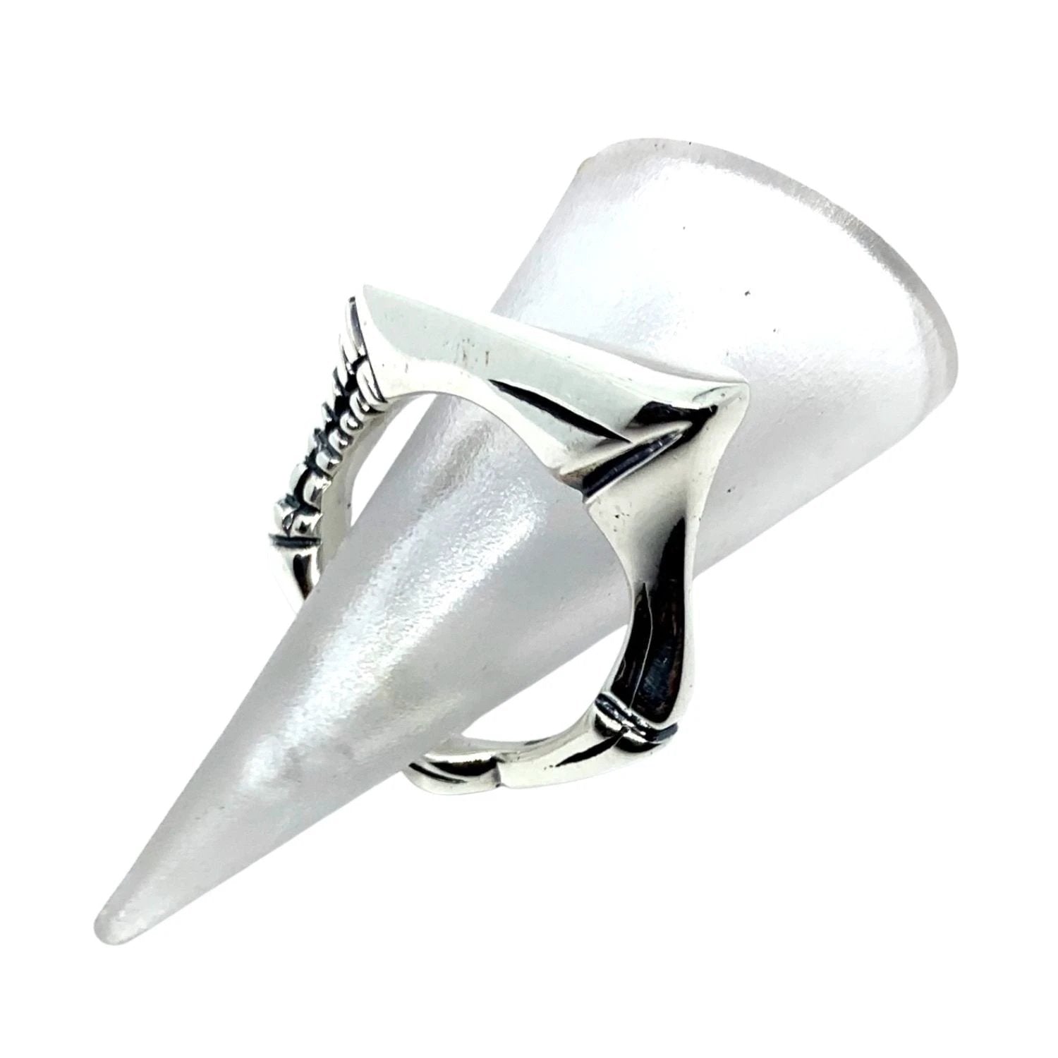 Men's Sterling Silver Ring – Handcrafted Abyss Design