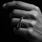 Men's Sterling Silver Ring – Handcrafted Abyss Design