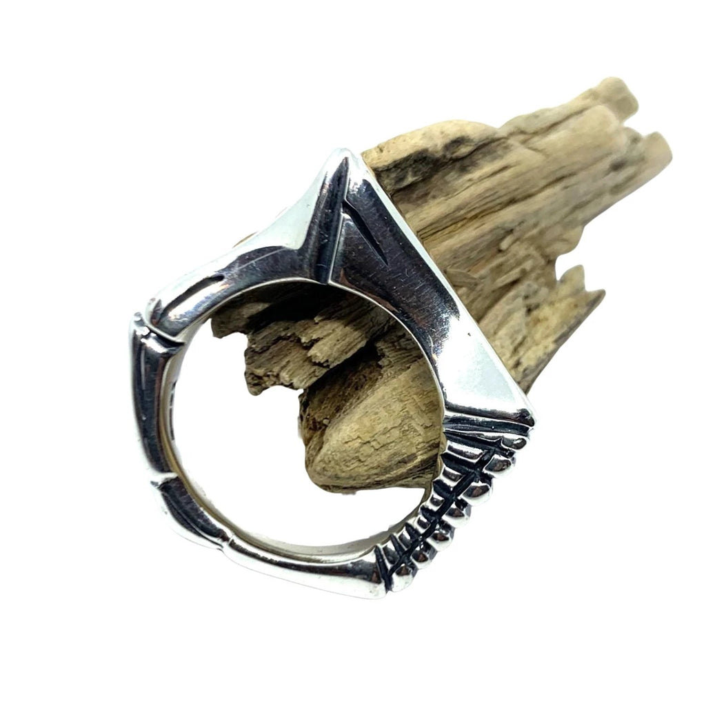 Men's Sterling Silver Ring – Handcrafted Abyss Design