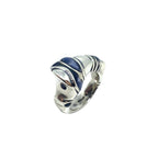 Statement Ring – Bold Sculptural Design in Sterling Silver by Tg-Jewellery By Tamara Gervasio (eyebrow-ring-unisex-sterling-silver-925-with-colorit-enamel)