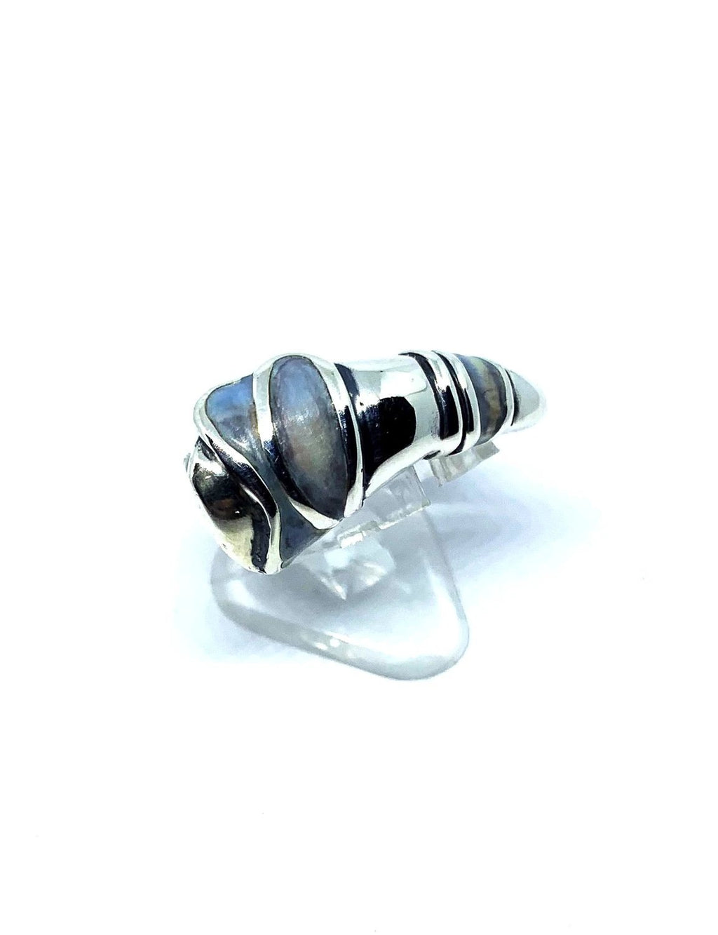 Statement Ring – Bold Sculptural Design in Sterling Silver by Tg-Jewellery By Tamara Gervasio (eyebrow-ring-unisex-sterling-silver-925-with-colorit-enamel)