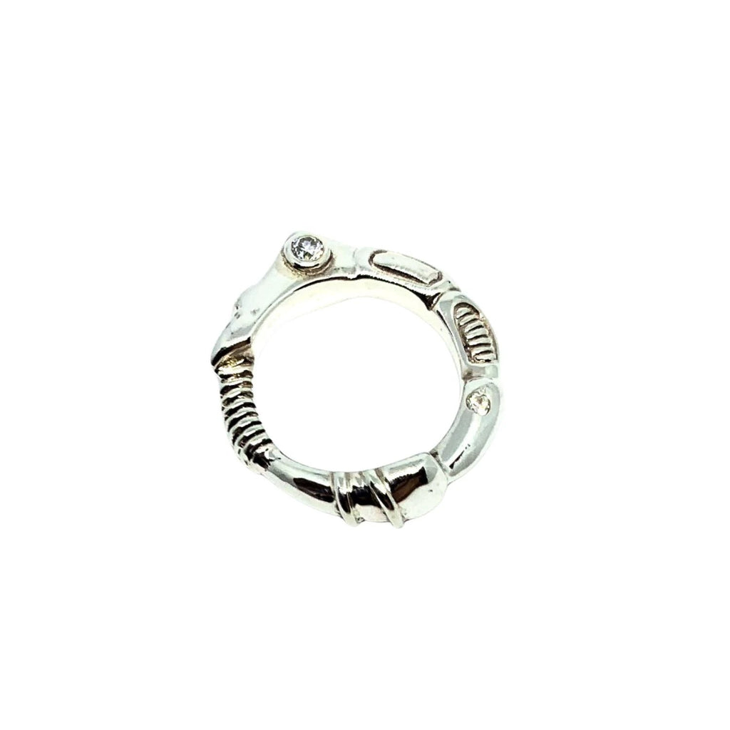 Statement Ring – Sculptural Sterling Silver Design by Tg-Jewellery By Tamara Gervasio (organic-matter-ring-sterling-silver-925-with-cubic-zirconia-sapphire-or-ruby)