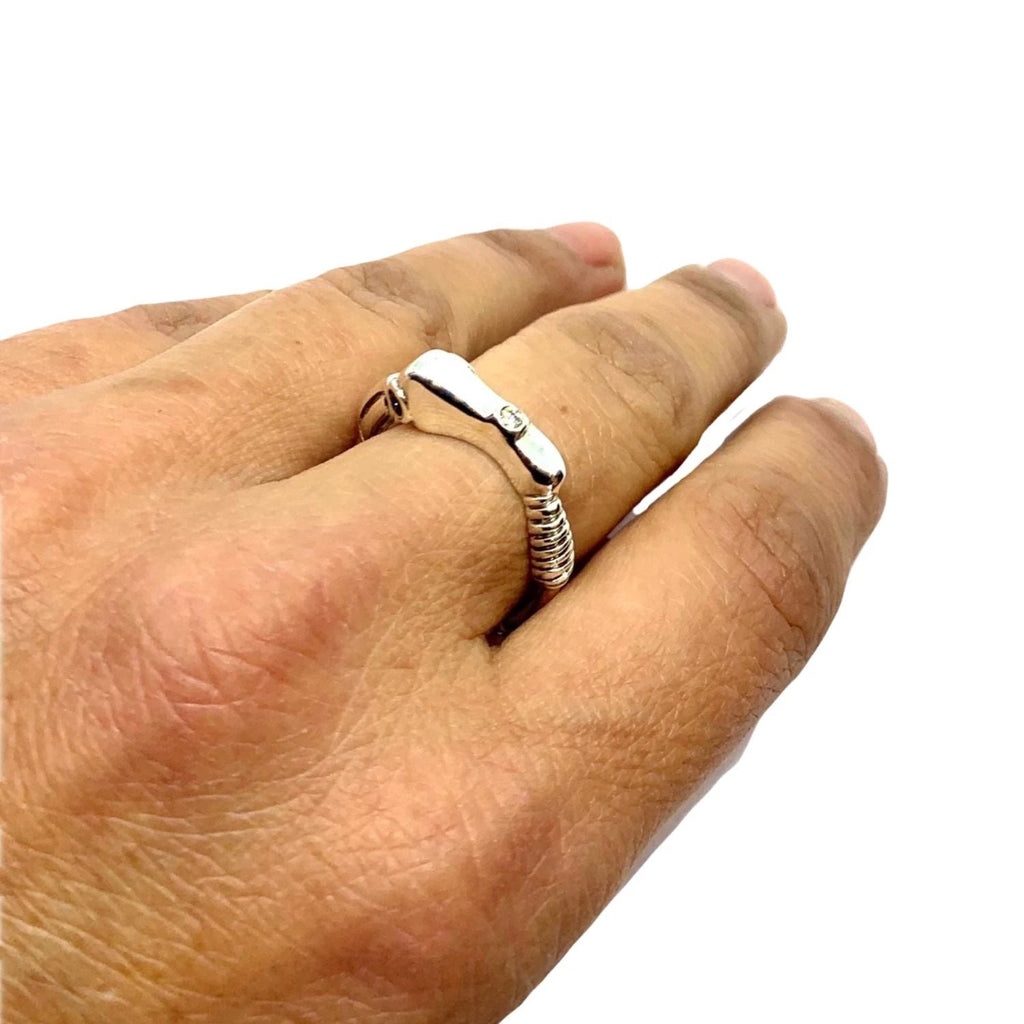 Statement Ring – Sculptural Sterling Silver Design by Tg-Jewellery By Tamara Gervasio (organic-matter-ring-sterling-silver-925-with-cubic-zirconia-sapphire-or-ruby)