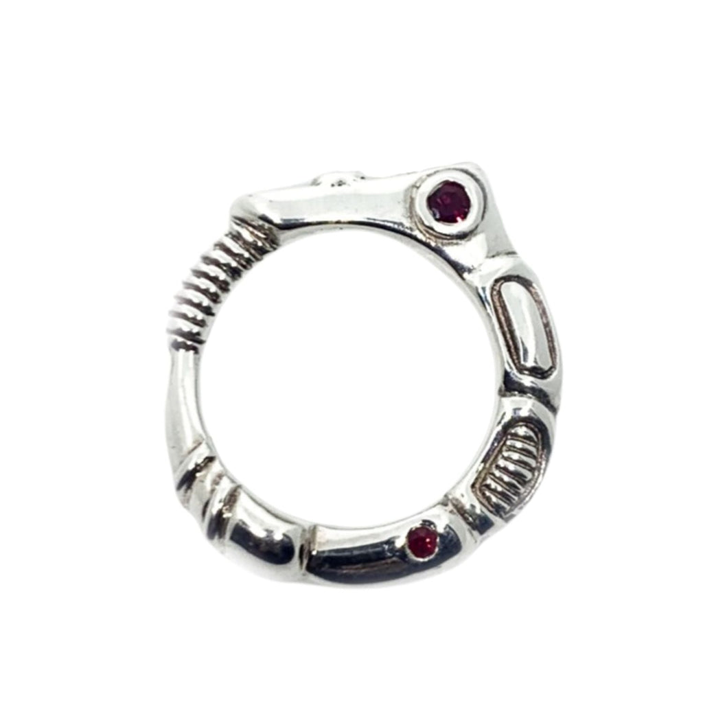 Statement Ring – Sculptural Sterling Silver Design by Tg-Jewellery By Tamara Gervasio (organic-matter-ring-sterling-silver-925-with-cubic-zirconia-sapphire-or-ruby)