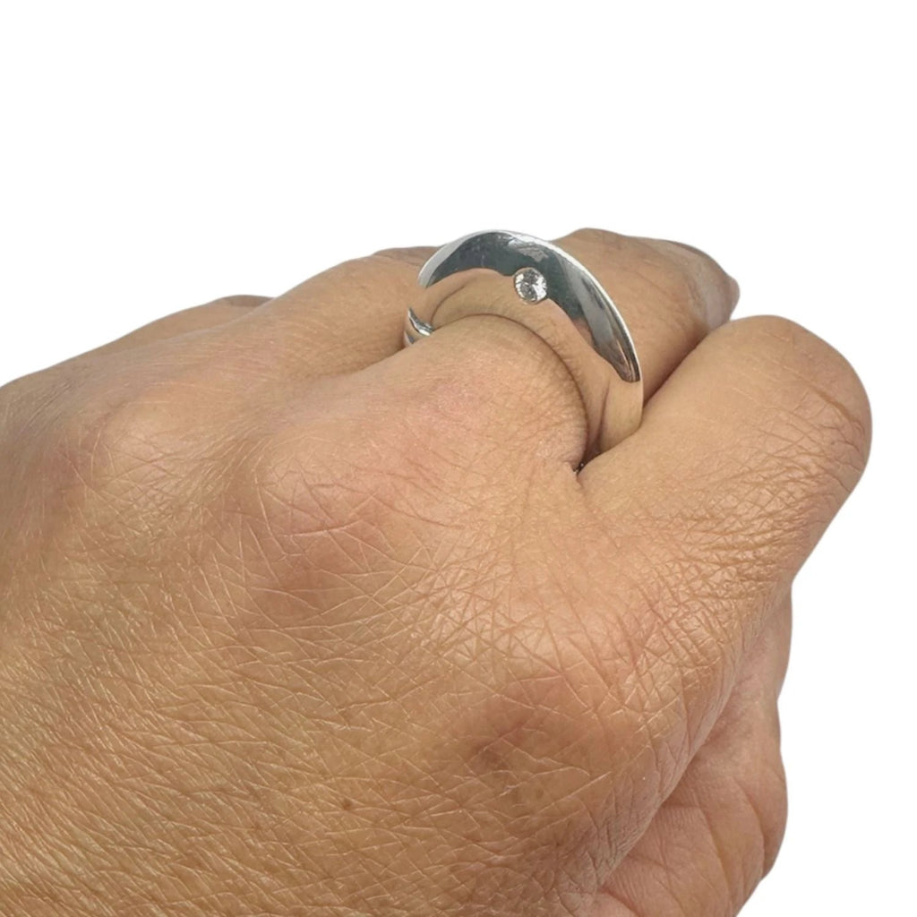 Statement Ring – Bold Sculptural Design in Sterling Silver by Tg-Jewellery By Tamara Gervasio (fountain-ring-sterling-silver-925-with-rubies-or-cubic-zirconia)