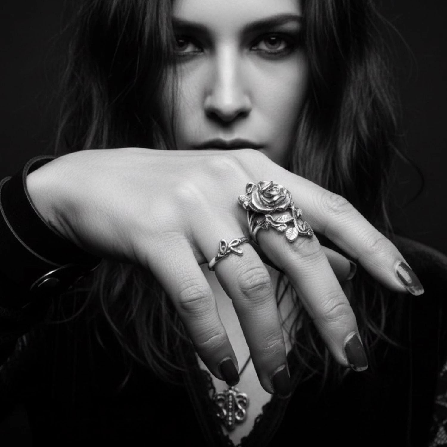 Gothic Sterling Silver Ring – Handcrafted Rose Statement Piece by Tg-Jewellery By Tamara Gervasio (rosa-gothic-ring-handcrafted-sterling-silver-sculpture)