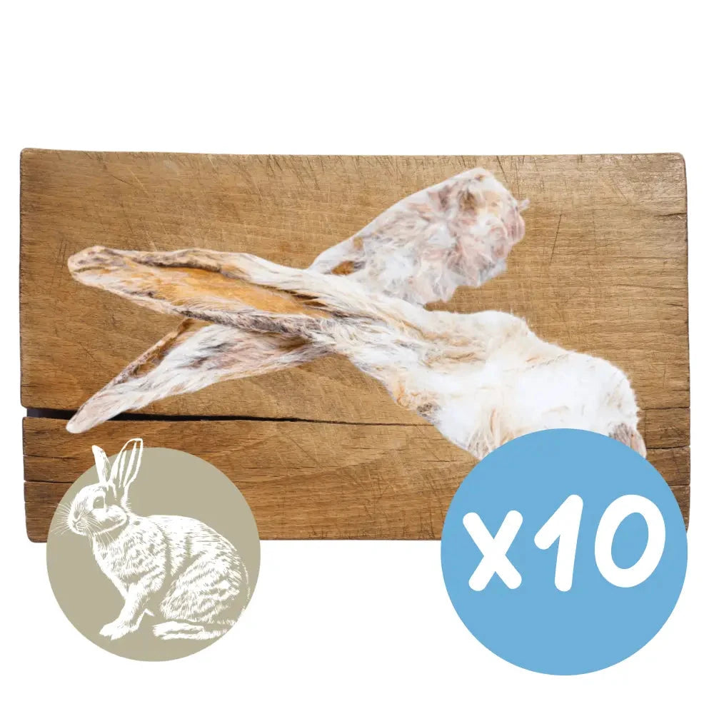 Rabbit Ears for Dogs – Natural Chews with Fur (1kg Pack) by The Pets Larder (rabbit-ear-with-fur-natural-meat-chew-for-dogs)