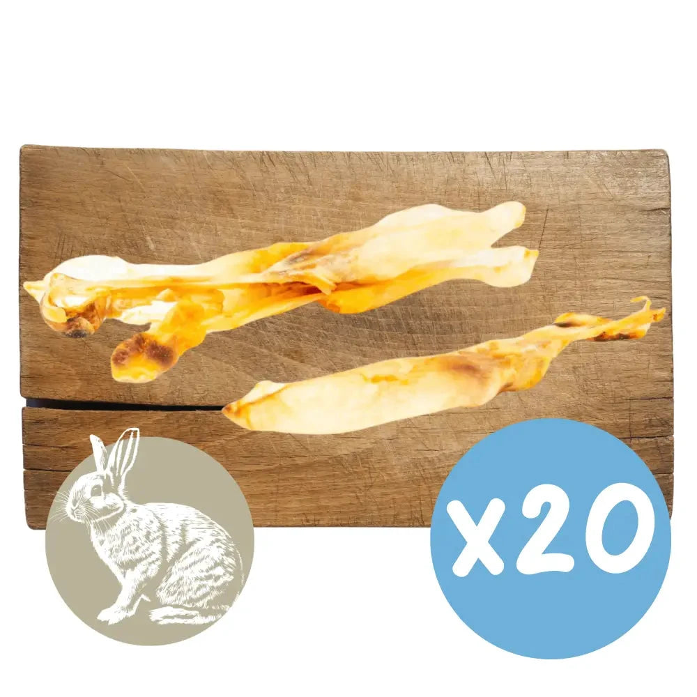 Natural Dog Chews – Rabbit Ear Without Fur Single Treat by The Pets Larder (rabbit-ear-without-fur-natural-meat-chew-for-dogs)