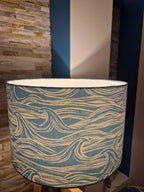 Coastal Lampshade – Handcrafted Wave Design, 40cm by Sailing Sea Shades (large-wave-lampshade)