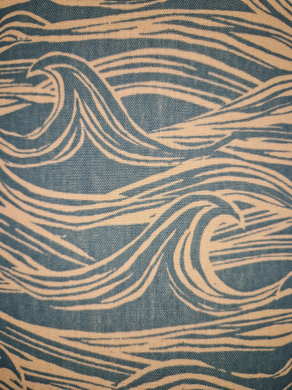 Coastal Lampshade – Handcrafted Wave Design, 40cm by Sailing Sea Shades (large-wave-lampshade)