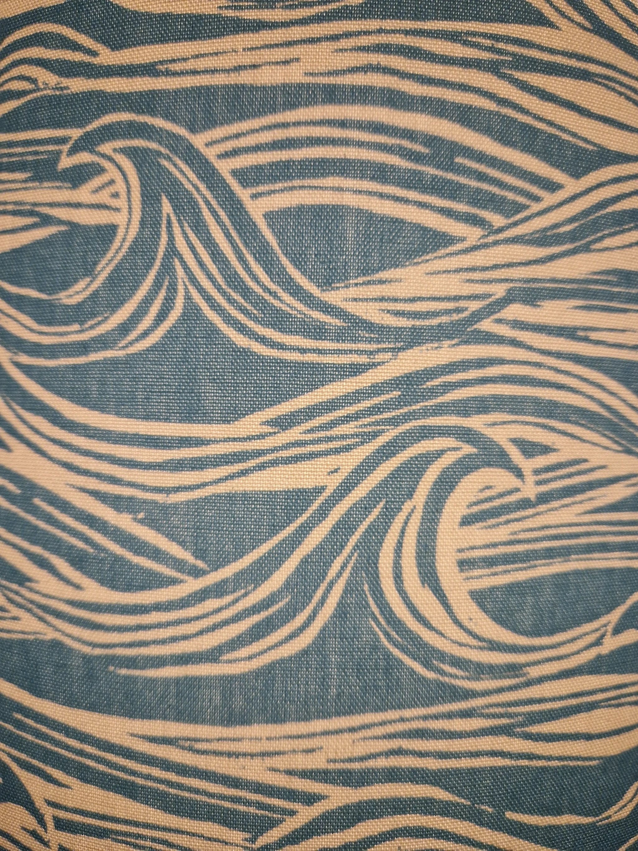 Coastal Lampshade – Handcrafted Wave Design, 40cm by Sailing Sea Shades (large-wave-lampshade)
