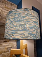 Coastal Lampshade – Handcrafted Wave Design, 40cm by Sailing Sea Shades (large-wave-lampshade)