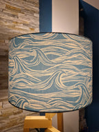 Coastal Lampshade – Handcrafted Wave Design, 40cm by Sailing Sea Shades (large-wave-lampshade)
