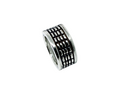 Chunky Silver Ring - Crocodile Texture Statement Piece by Tg-Jewellery By Tamara Gervasio (crocodile-ring-sterling-silver-925-oxidised-polished-finish)