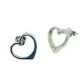 Heart Stud Earrings - Handcrafted Sterling Silver with Gold Options by Tg-Jewellery By Tamara Gervasio (heart-stud-earrings-sterling-silver-custom-gold-options)
