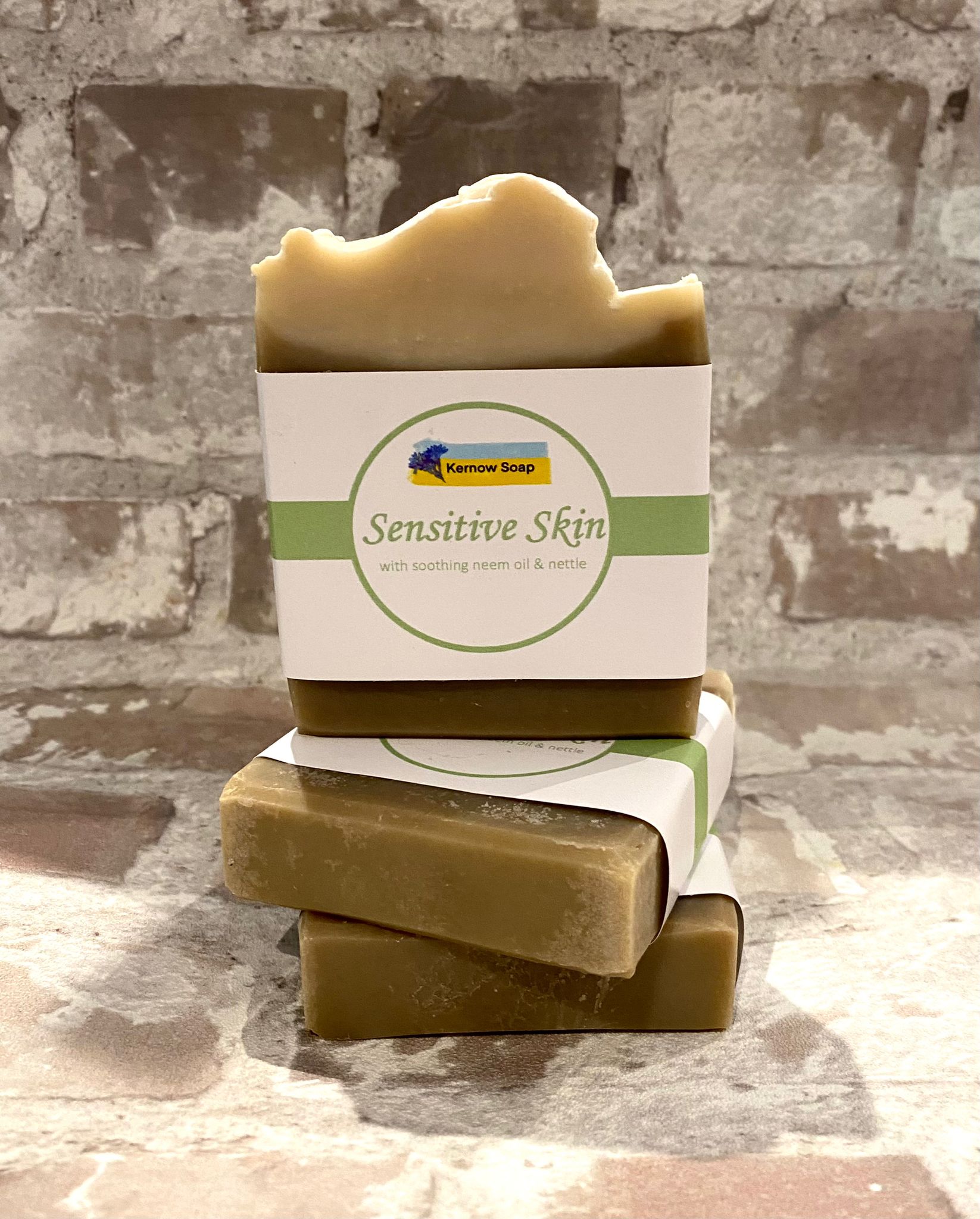 Sensitive Skin Soap – Unscented with Neem Oil & Nettle by Kernow Soap (sensitive-skin-soap)