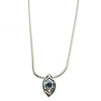 Sterling Silver Necklace – Eclipse Eye Design with Blue Sapphire by Tg-Jewellery By Tamara Gervasio (eclipse-eye-unique-necklace-sterling-silver-blue-sapphire)