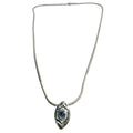 Sterling Silver Necklace – Eclipse Eye Design with Blue Sapphire by Tg-Jewellery By Tamara Gervasio (eclipse-eye-unique-necklace-sterling-silver-blue-sapphire)