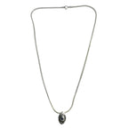 Sterling Silver Necklace – Eclipse Eye Design with Blue Sapphire by Tg-Jewellery By Tamara Gervasio (eclipse-eye-unique-necklace-sterling-silver-blue-sapphire)